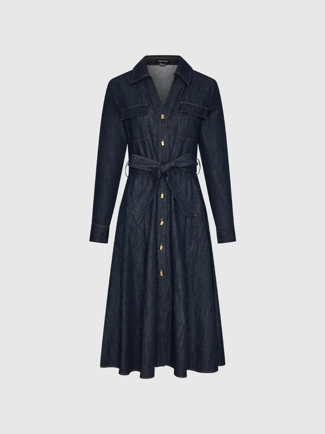 3031-collared-long-sleeve-denim-midi-dresses-7.webp Collared Long Sleeve Denim Midi Dresses