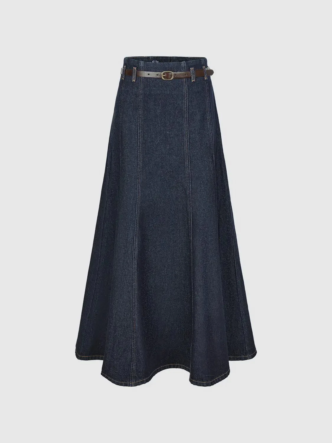 306-elegant-cotton-maxi-denim-belted-vintage-skirt-2.webp Elegant Cotton Maxi Denim Belted Vintage Skirt