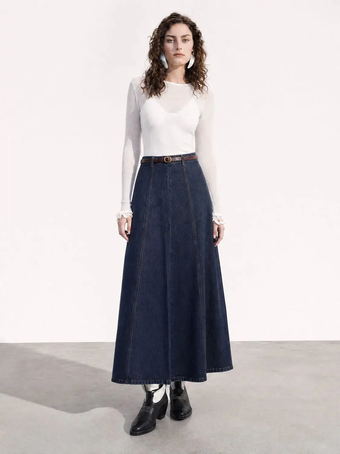 306-elegant-cotton-maxi-denim-belted-vintage-skirt-4.webp Elegant Cotton Maxi Denim Belted Vintage Skirt
