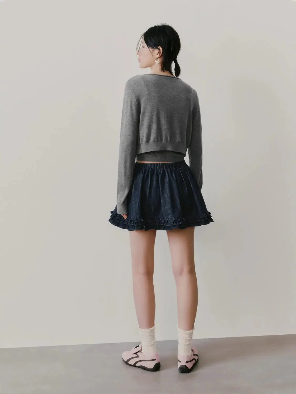3066-pull-on-ruffle-hem-denim-mini-skirts-4.webp Pull On Ruffle Hem Denim Mini Skirts