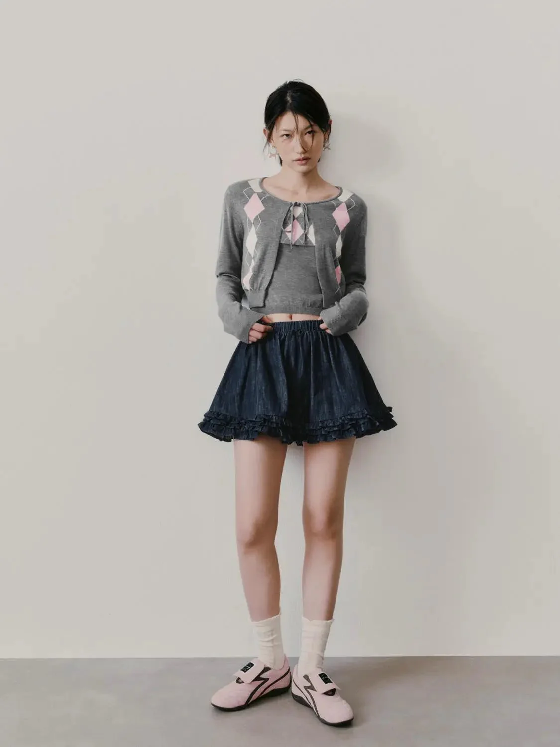 3066-pull-on-ruffle-hem-denim-mini-skirts-7.webp Pull On Ruffle Hem Denim Mini Skirts