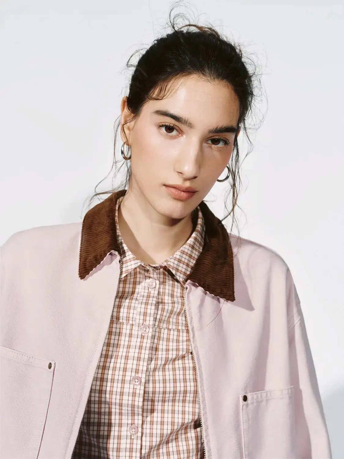 Contrast Collar Patch Pocket Denim Jackets