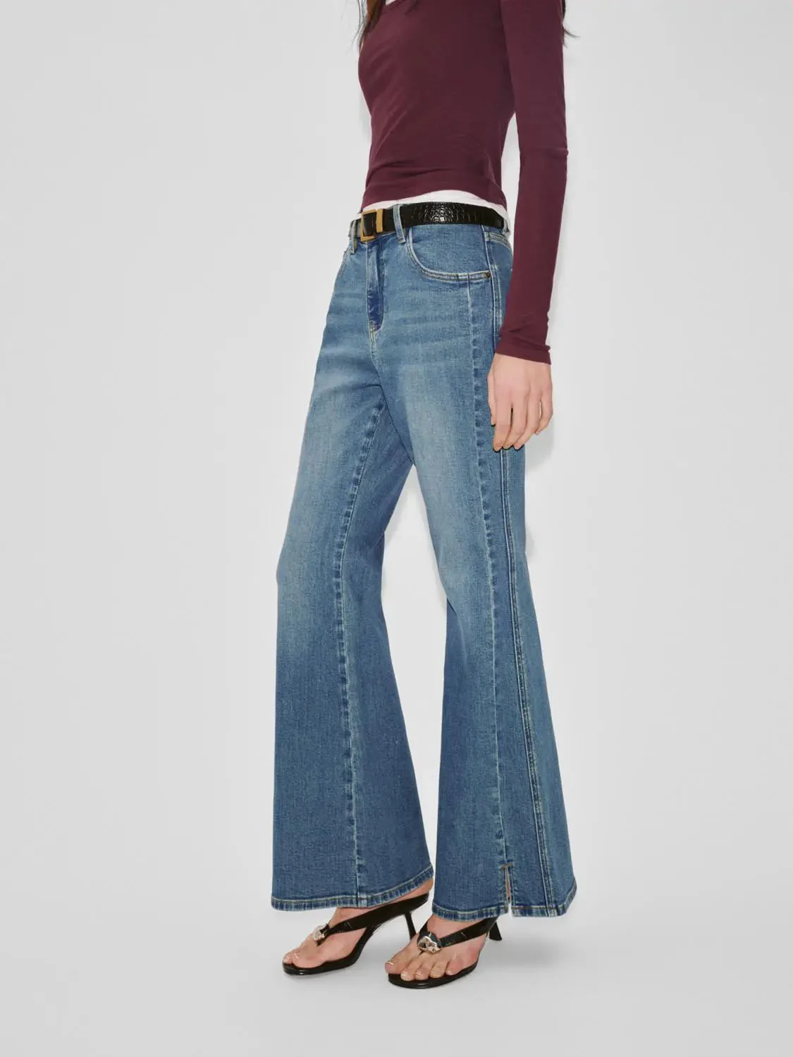 3096-belted-flare-leg-jeans-3.webp Belted Flare Leg Jeans