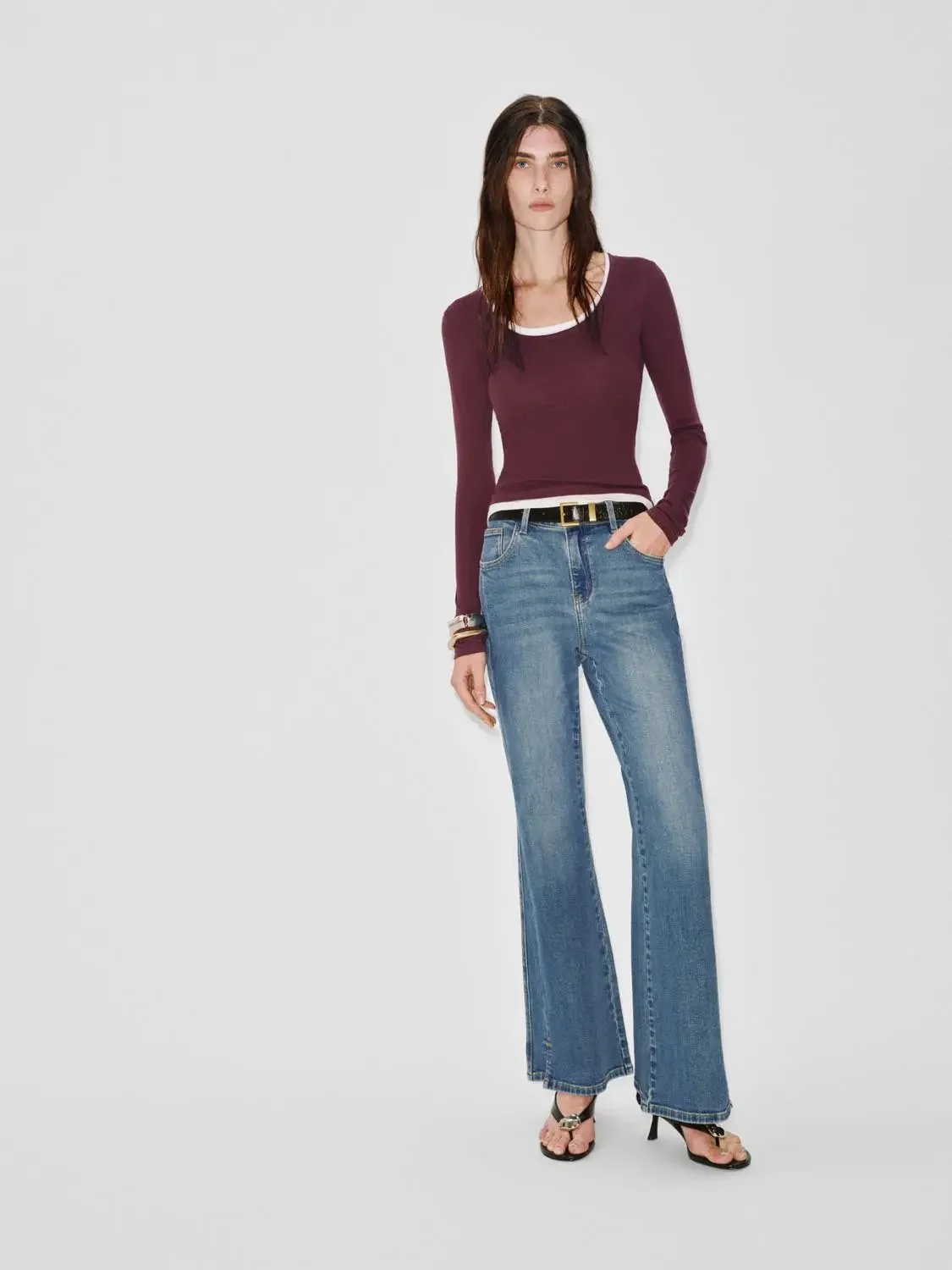 3096-belted-flare-leg-jeans-7.webp Belted Flare Leg Jeans