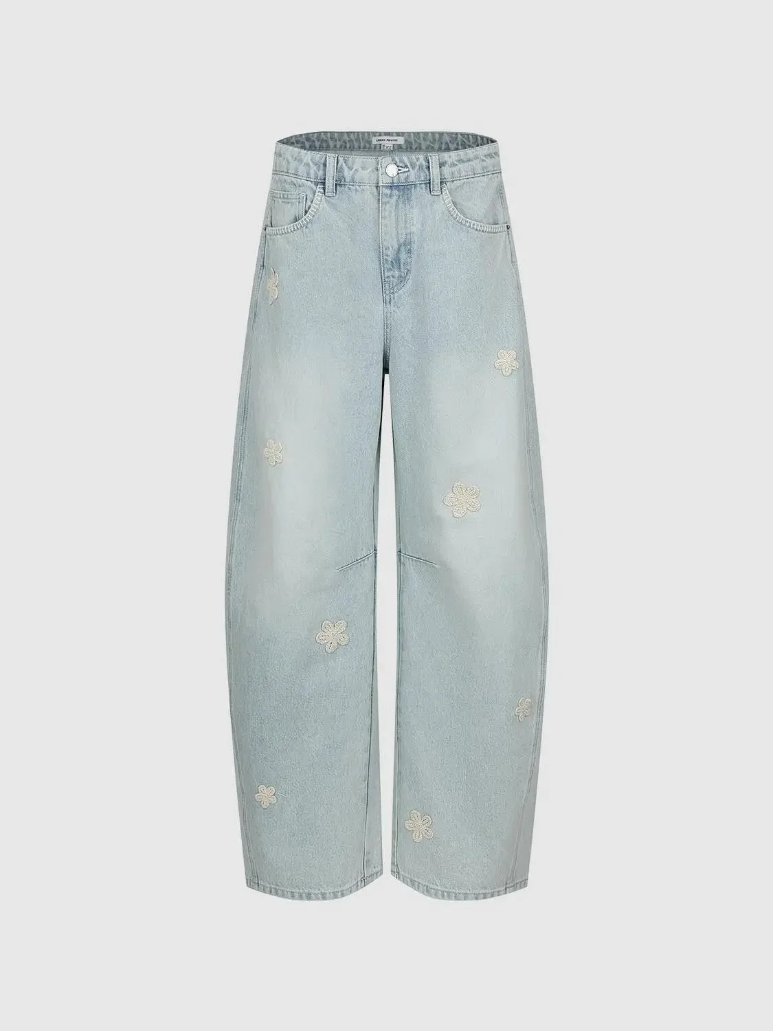 3263-floral-embroidered-barrel-leg-jeans-2.webp Floral Embroidered Barrel Leg Jeans
