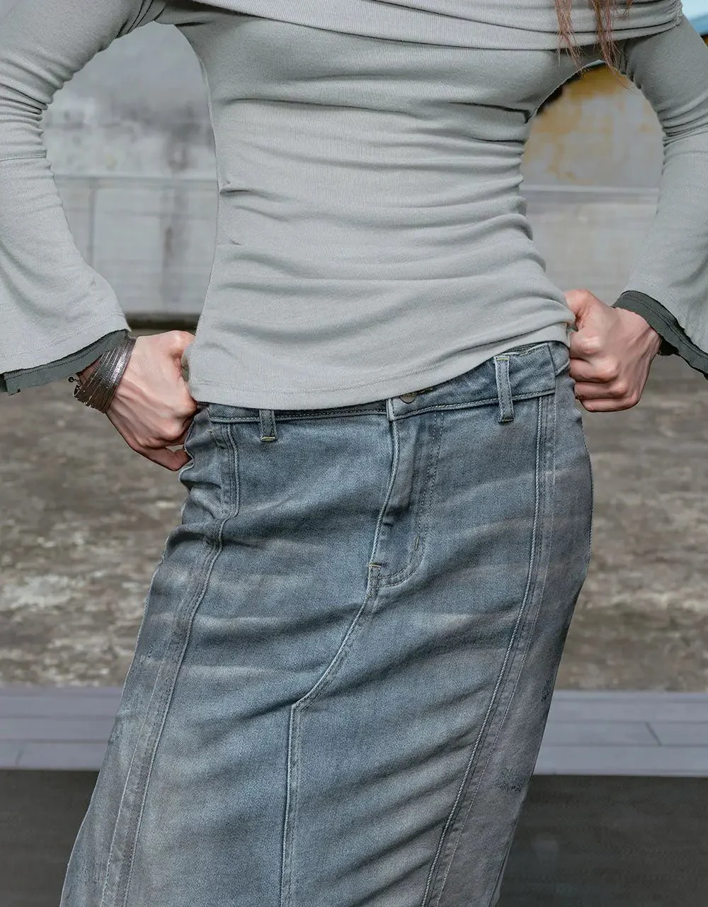 330-gradient-denim-fishtail-skirt-5.webp Gradient Denim Fishtail Skirt