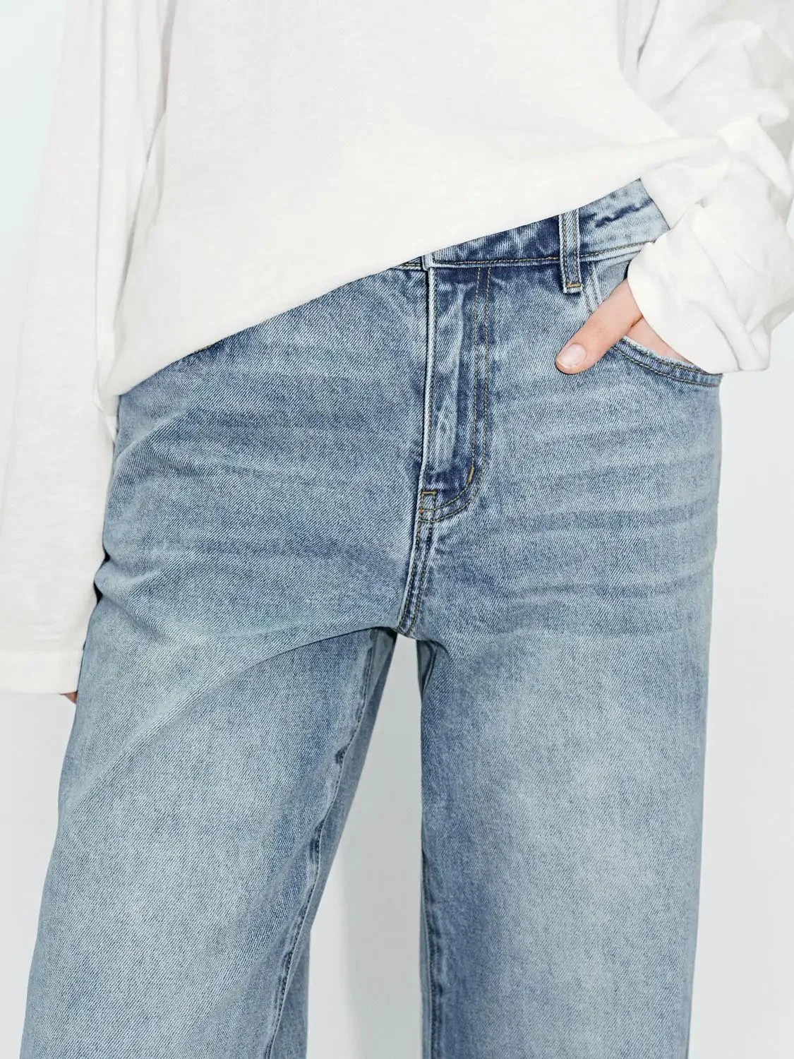 3409-check-skirts-overlay-flare-leg-jeans-5.webp Check Skirts Overlay Flare Leg Jeans