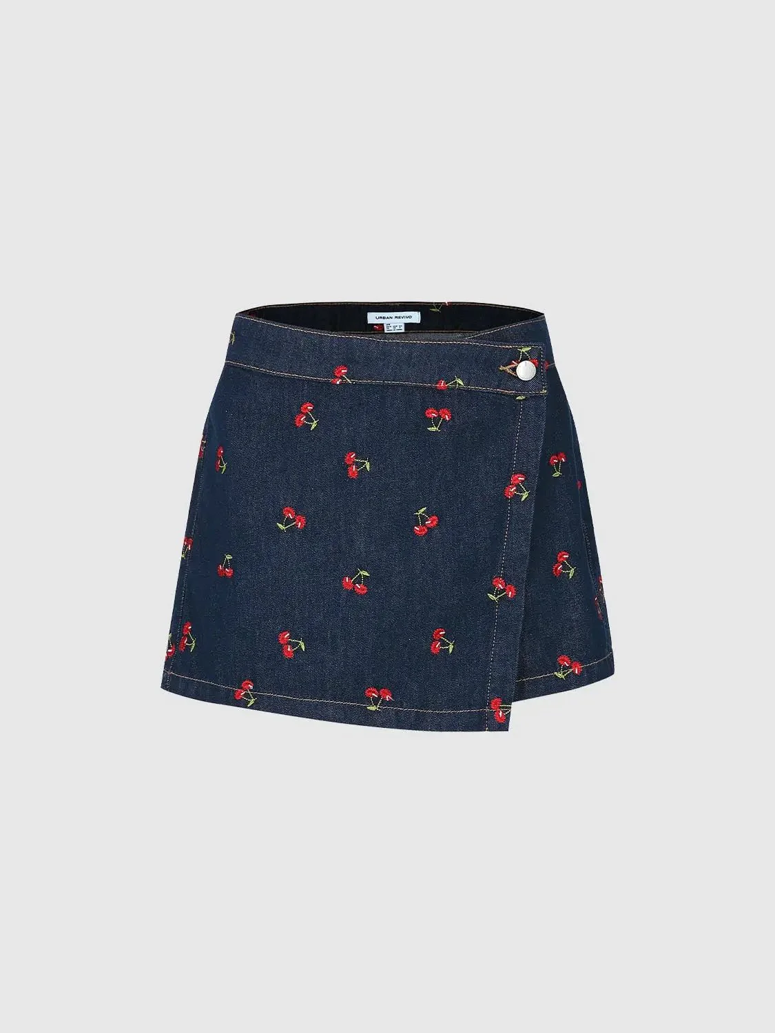 3443-cherry-printed-denim-mini-skorts-2.webp Cherry Printed Denim Mini Skorts