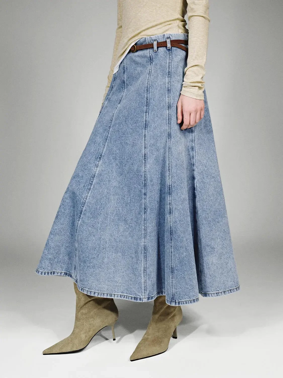 351-cotton-denim-belted-seamed-midi-a-line-skirt-3.webp Cotton Denim Belted Seamed Midi A Line Skirt