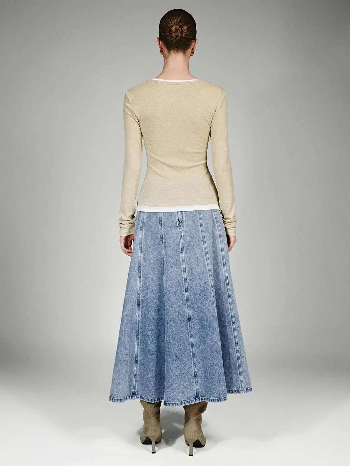 351-cotton-denim-belted-seamed-midi-a-line-skirt-4.webp Cotton Denim Belted Seamed Midi A Line Skirt