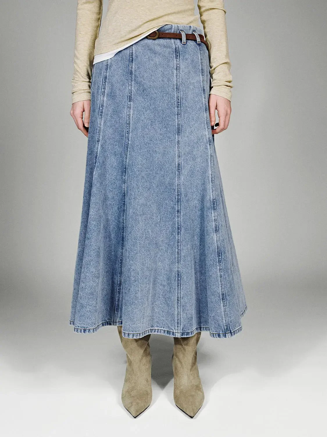351-cotton-denim-belted-seamed-midi-a-line-skirt-9.webp Cotton Denim Belted Seamed Midi A Line Skirt