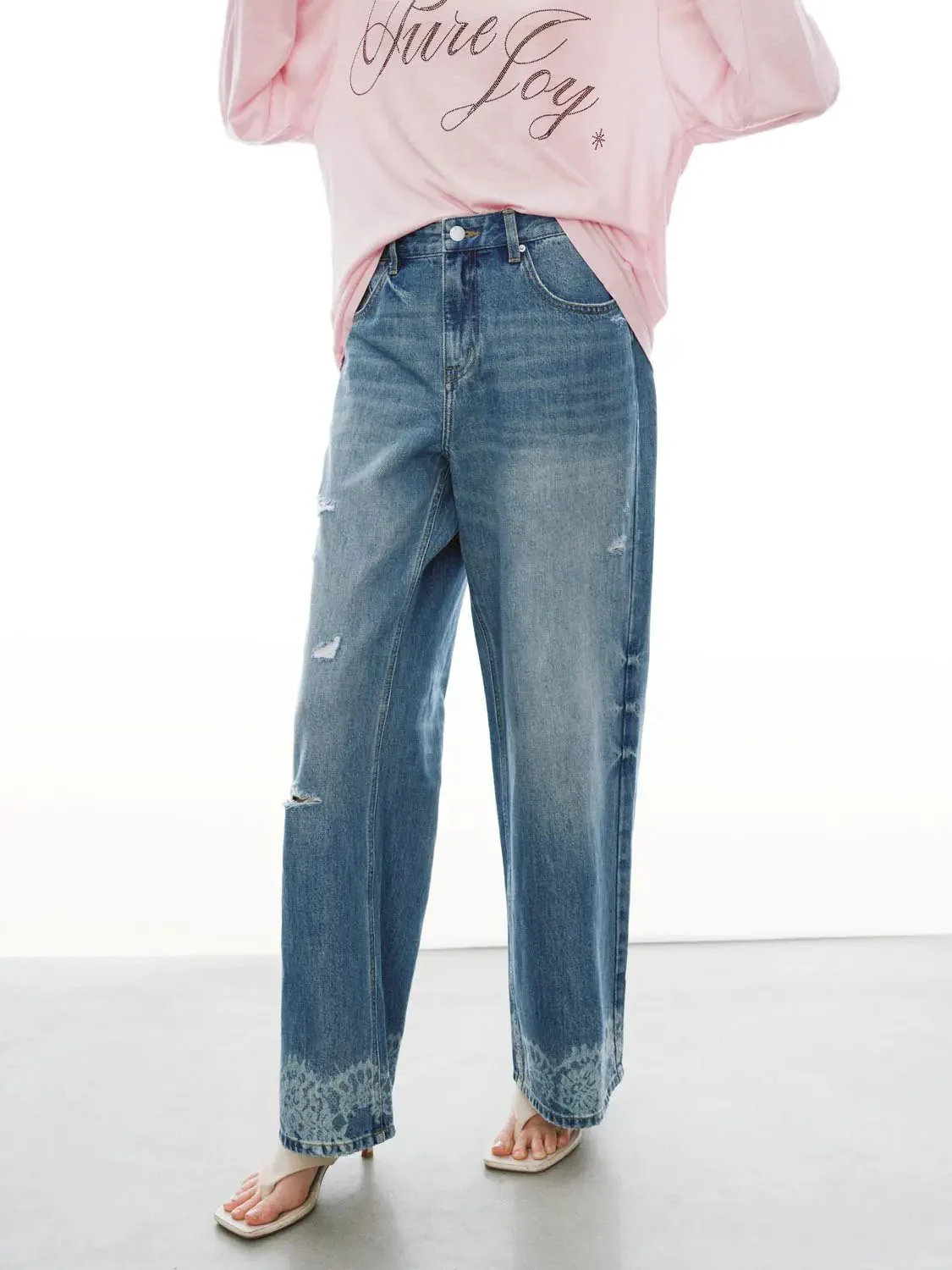 3557-lace-trim-raw-detail-wide-leg-jeans-3.webp Lace Trim Raw Detail Wide Leg Jeans