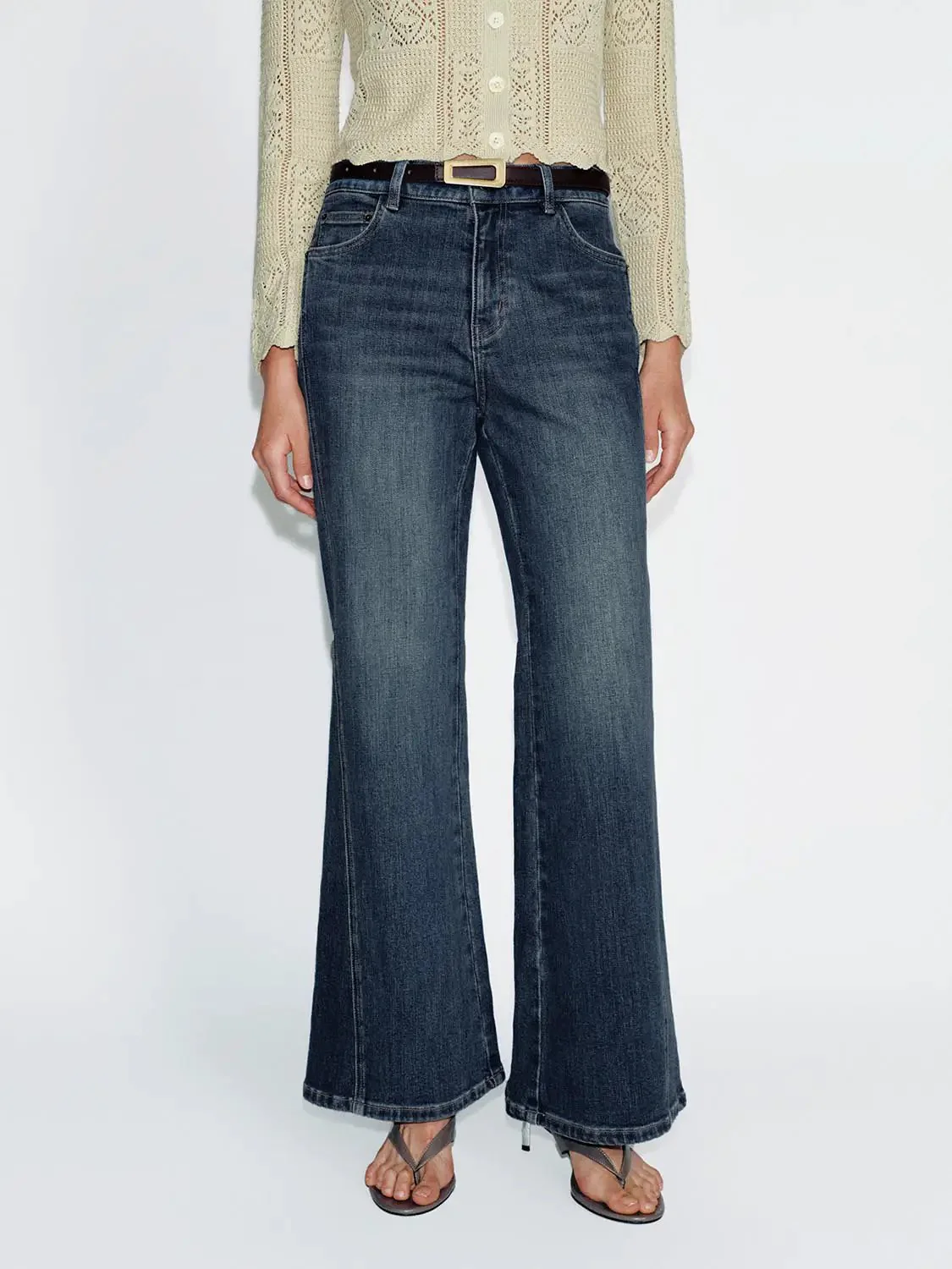 3591-blue-25-blue-25-variation-1.webp Belted Flare Leg Jeans
