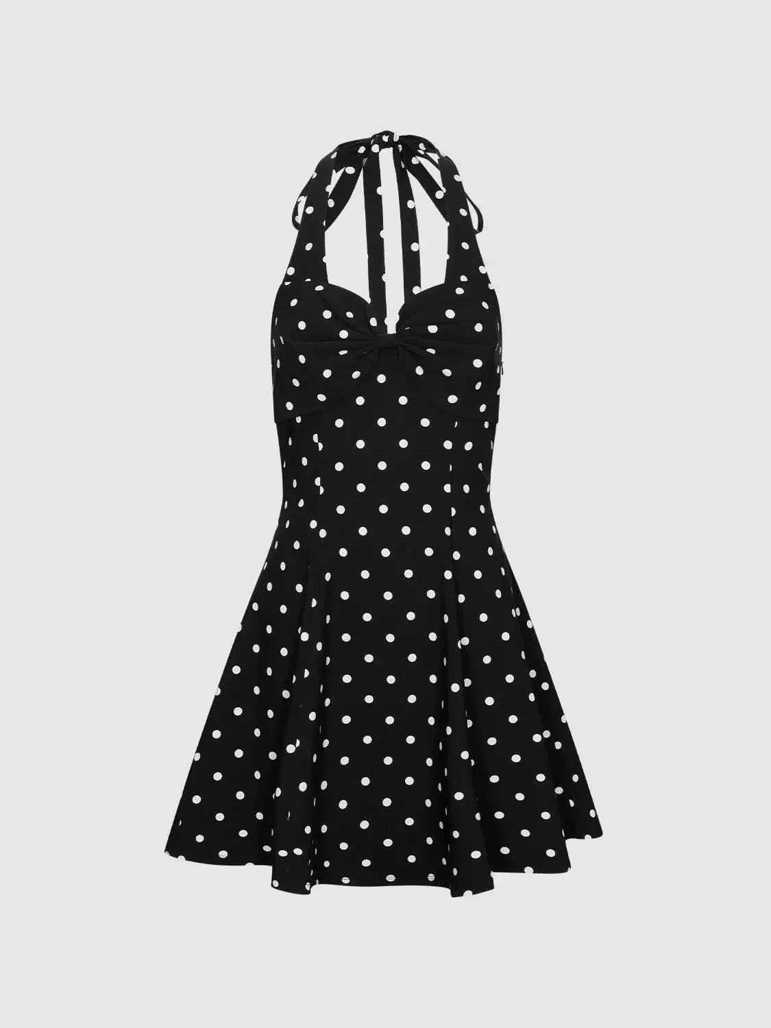 36-polka-dot-halter-neck-a-line-midi-cotton-dresses-2.webp Polka Dot Halter Neck A-Line Midi Cotton Dresses