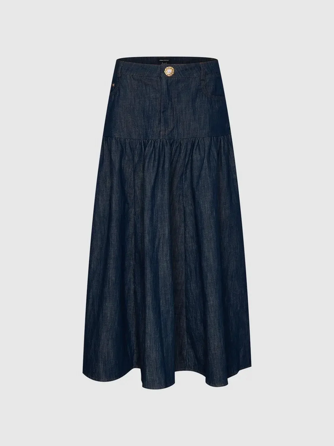3810-elegant-cotton-denim-midi-ruffle-tiered-skirts-2.webp Elegant Cotton Denim Midi Ruffle Tiered Skirts