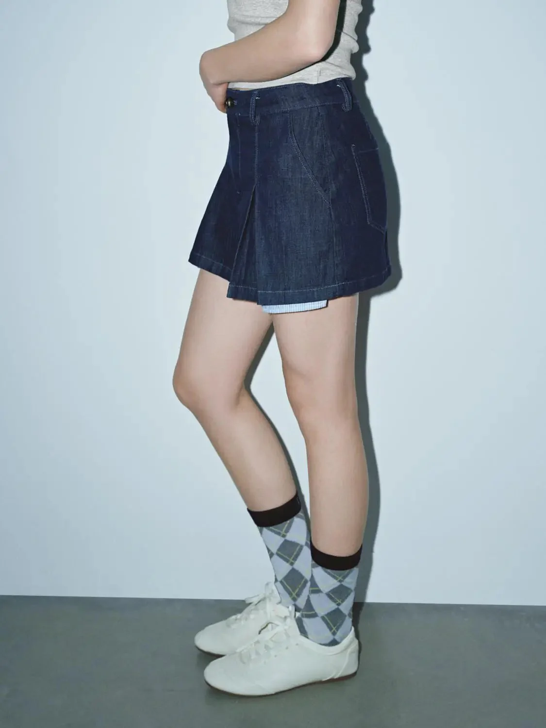 3881-pleated-denim-mini-skirts-3.webp Pleated Denim Mini Skirts