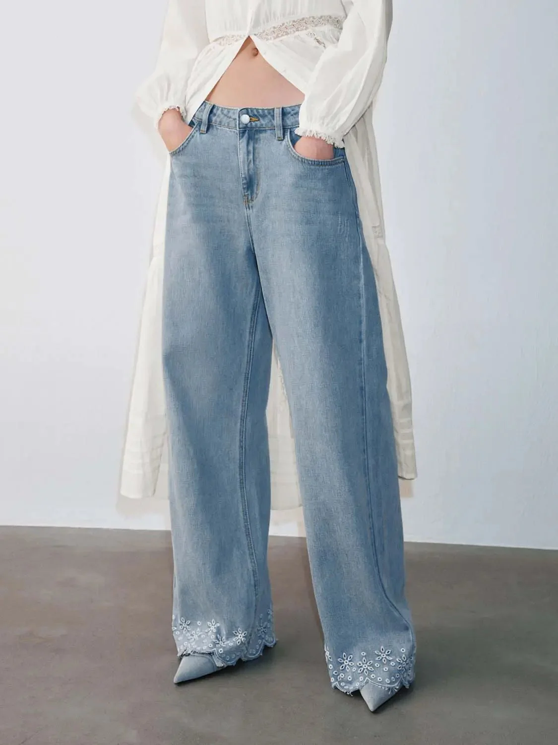 3895-lace-trim-wide-leg-jeans-3.webp Lace Trim Wide Leg Jeans