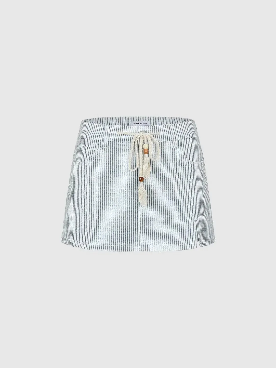 3909-drawstring-striped-denim-mini-shorts-2.webp Drawstring Striped Denim Mini Shorts