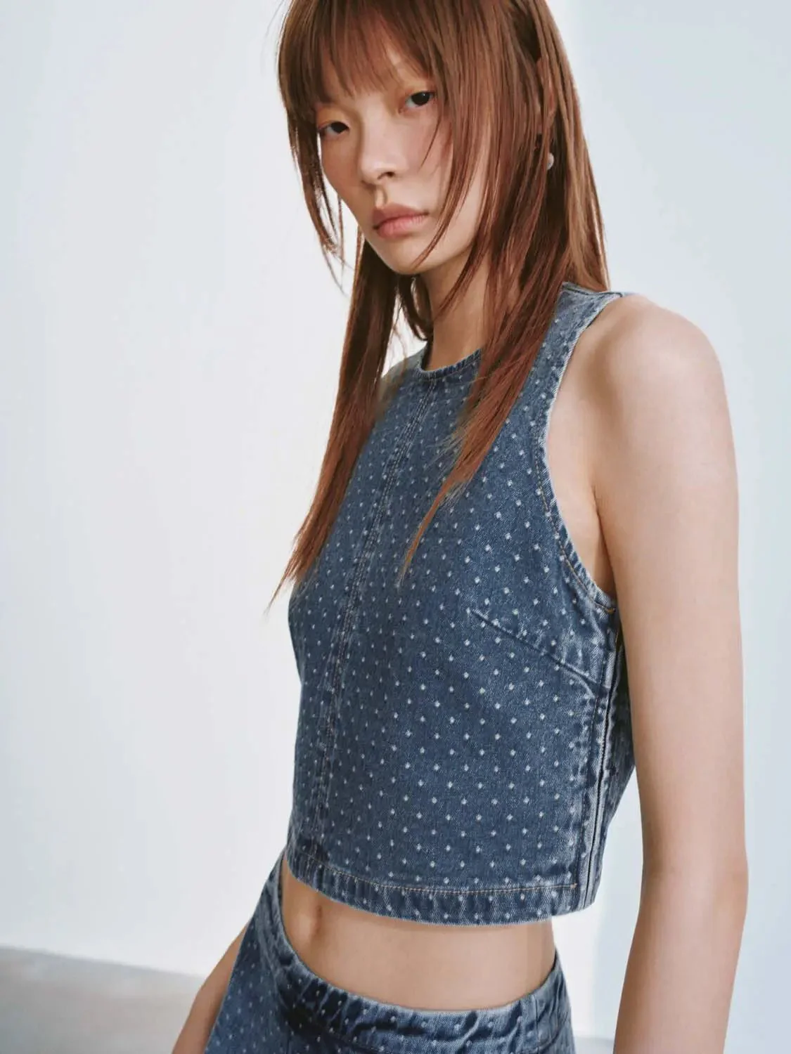 3995-polka-dotted-sleeveless-denim-shirts-3.webp Polka Dotted Sleeveless Denim Shirts