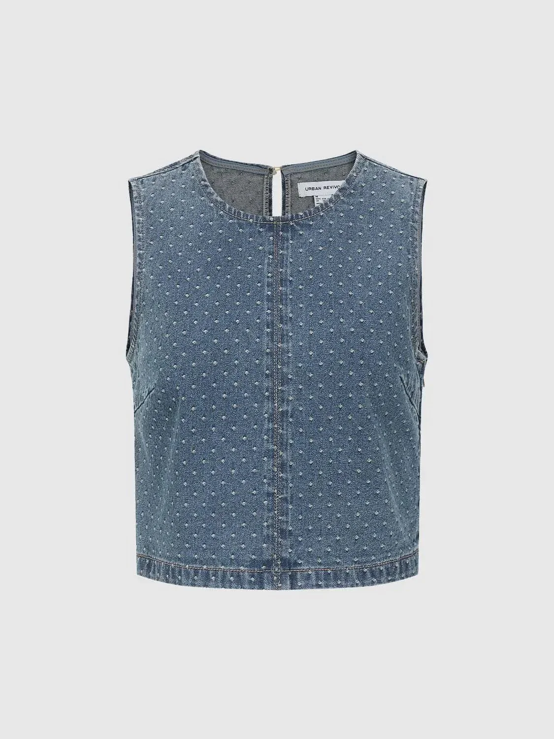 3995-polka-dotted-sleeveless-denim-shirts-7.webp Polka Dotted Sleeveless Denim Shirts