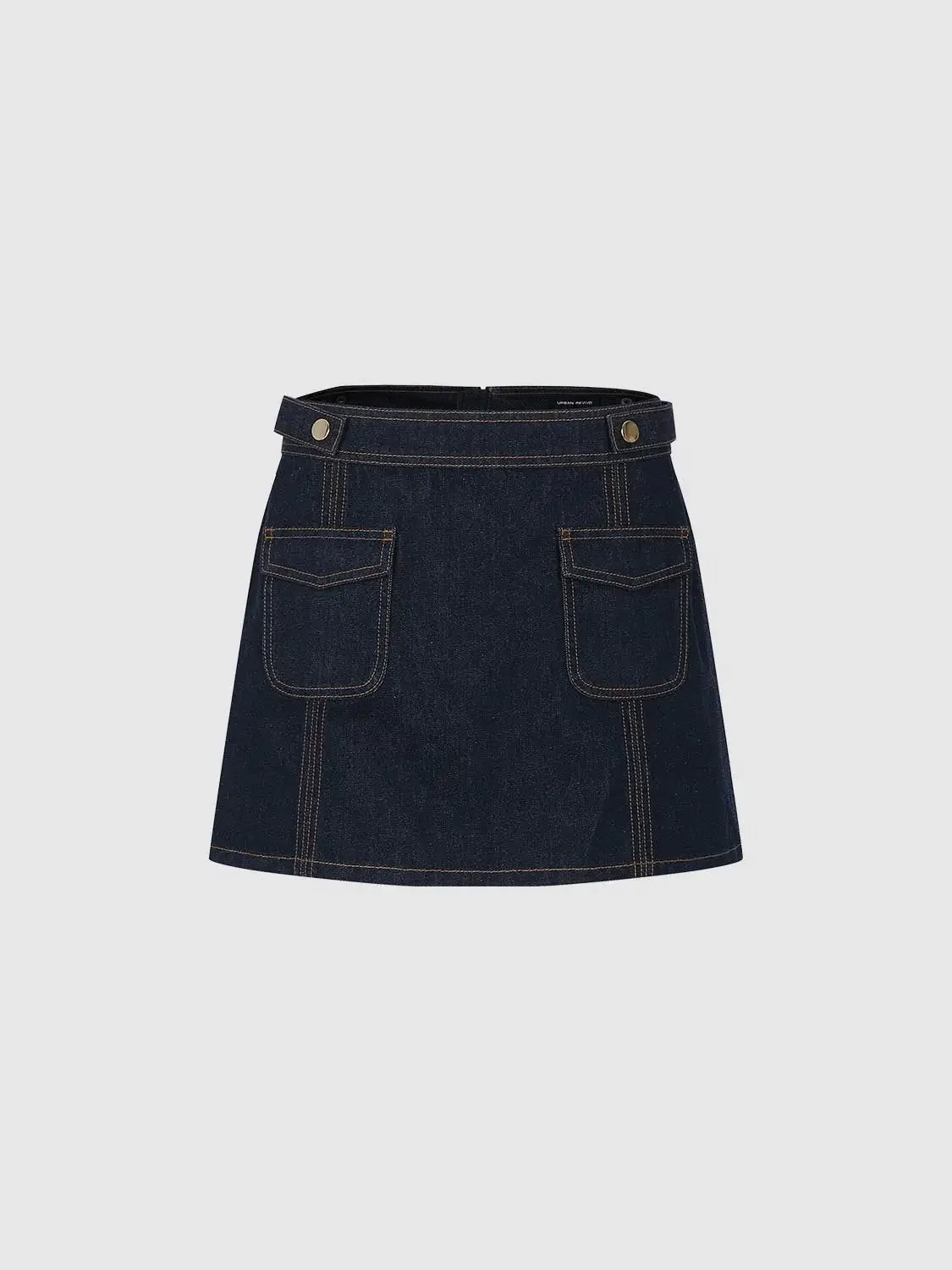4169-flap-pocket-stitch-detail-denim-mini-skirts-2.webp Flap Pocket Stitch Detail Denim Mini Skirts
