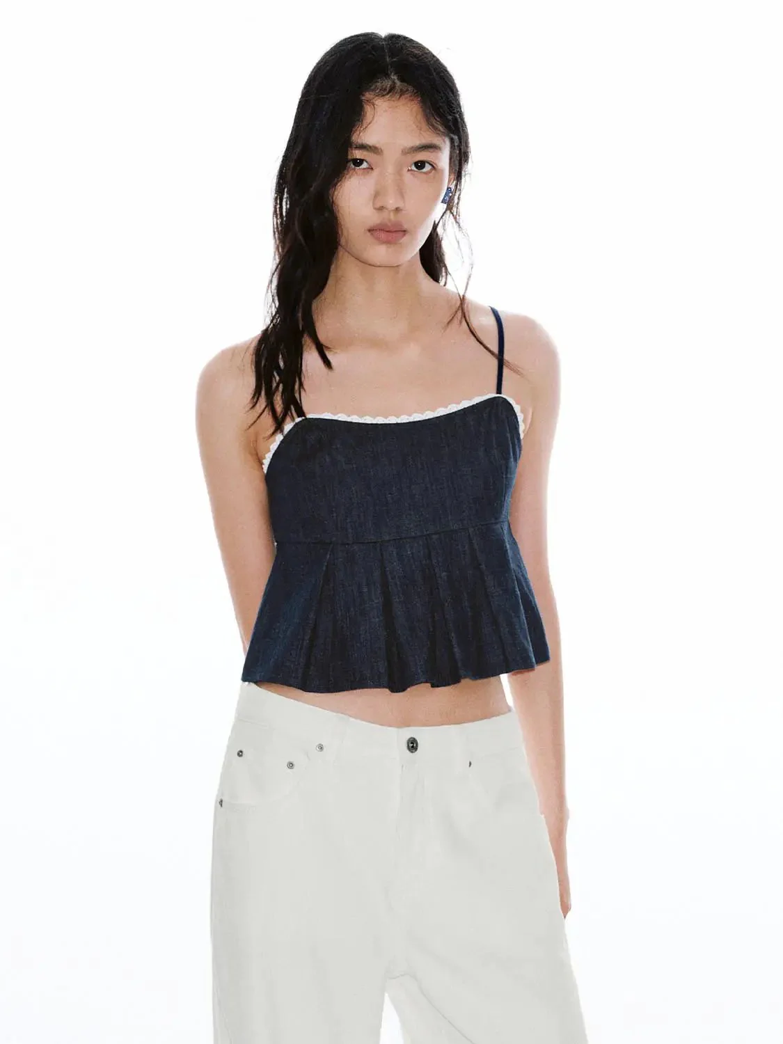 4176-strappy-pleated-denim-shirts-1.webp Strappy Pleated Denim Shirts