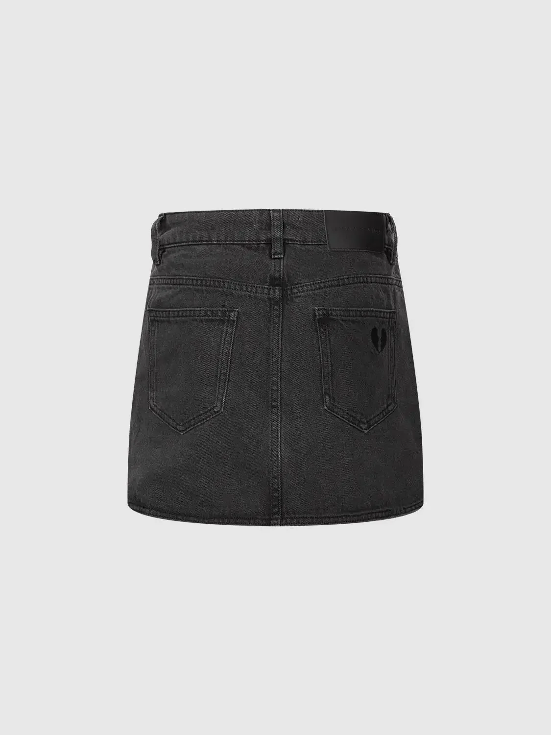 Wrap Denim Mini Skirts