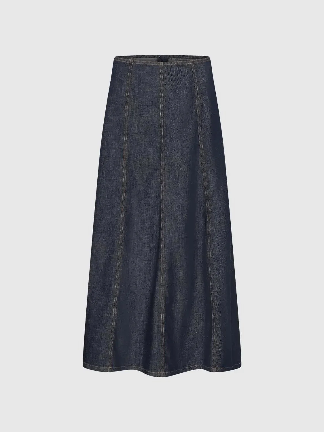421-stitch-detail-seamed-cotton-denim-midi-skirt-2.webp Stitch Detail Seamed Cotton Denim Midi Skirt