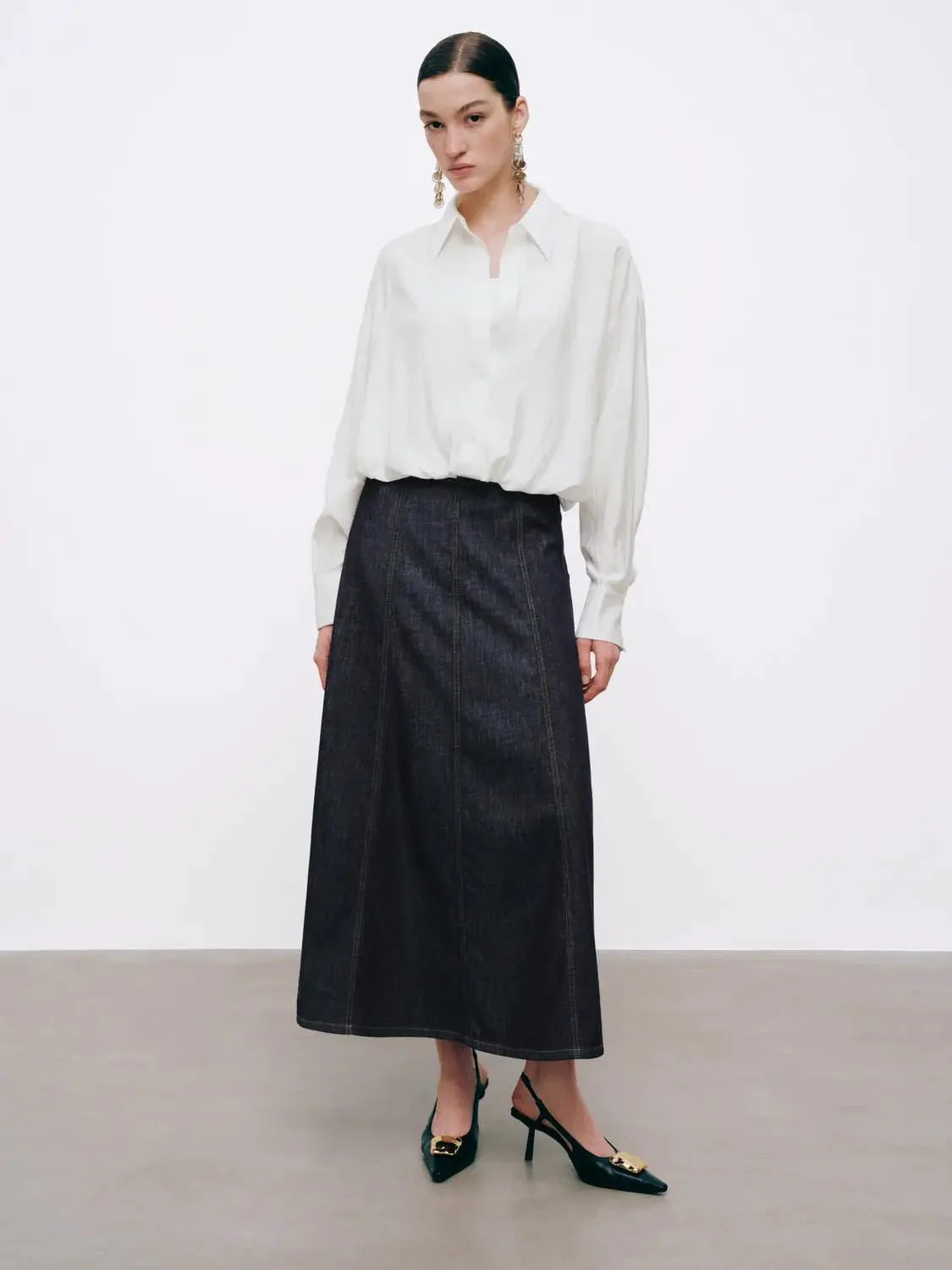 421-stitch-detail-seamed-cotton-denim-midi-skirt-6.webp Stitch Detail Seamed Cotton Denim Midi Skirt