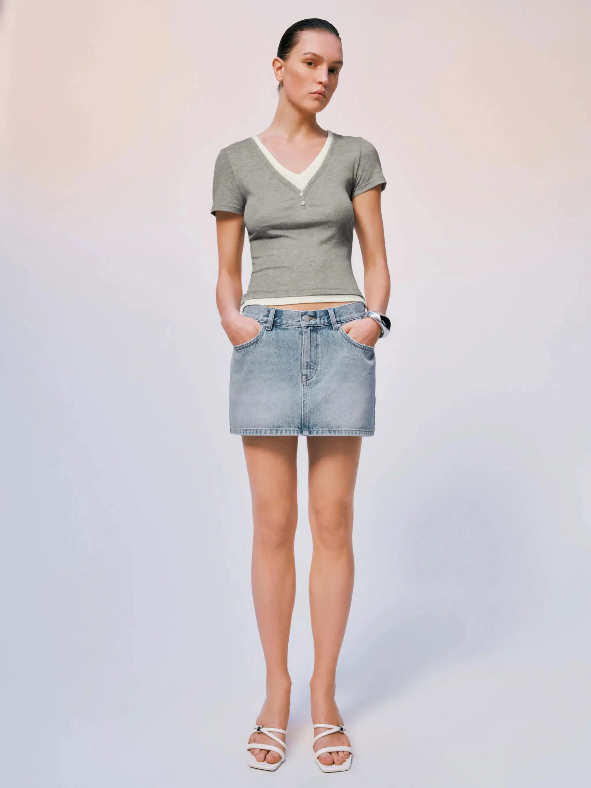 Denim Mini Skirts