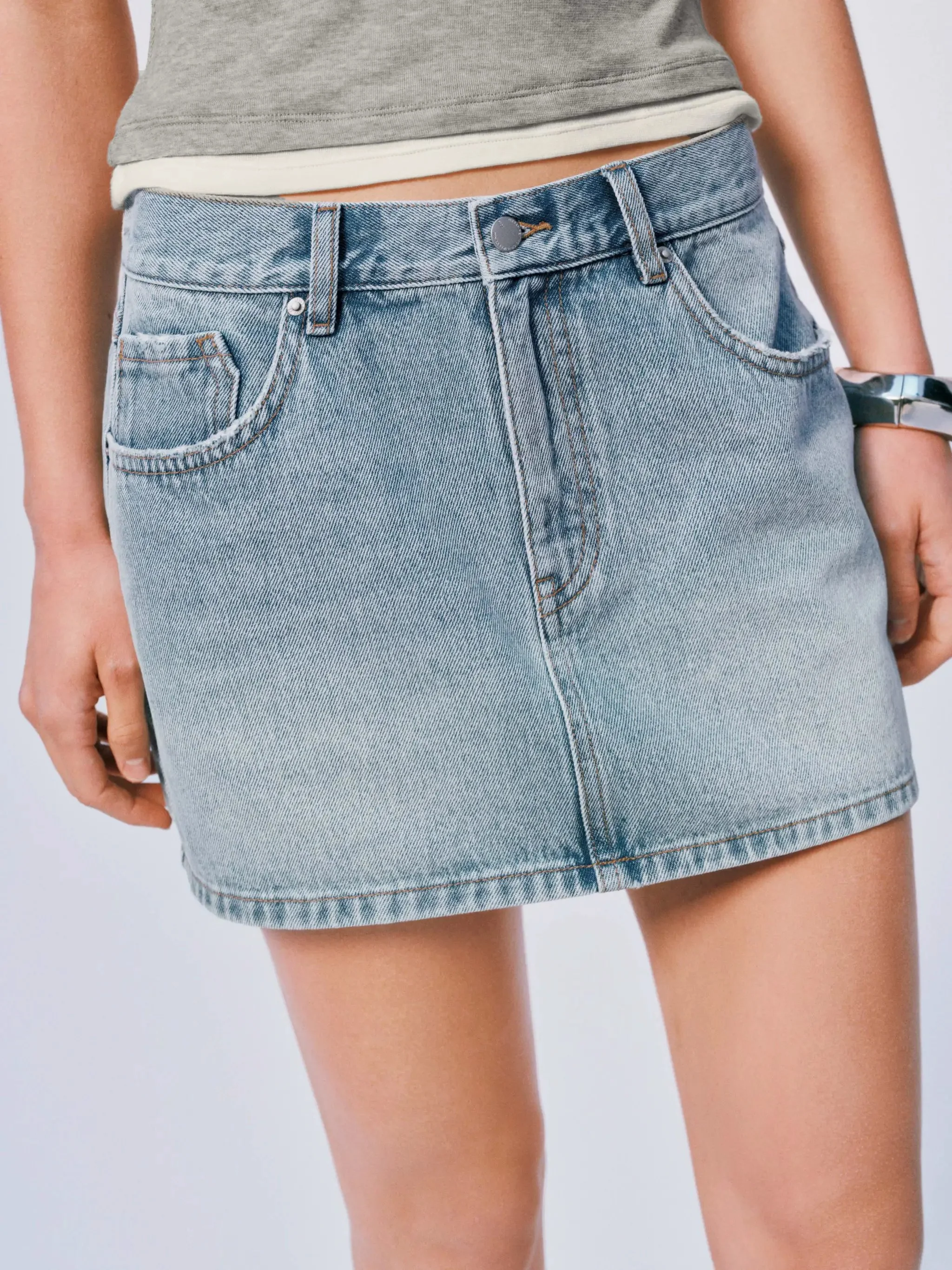 Denim Mini Skirts