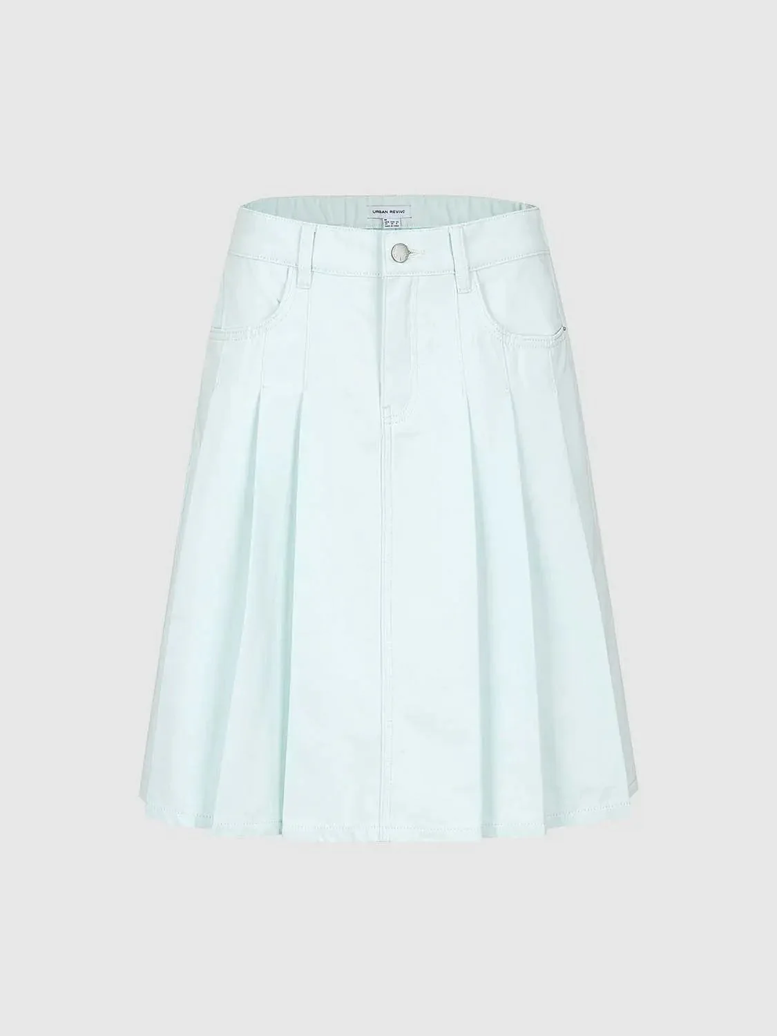 434-light-blue-cotton-blend-pleated-midi-skirt-2.webp Light Blue Cotton Blend Pleated Midi Skirt