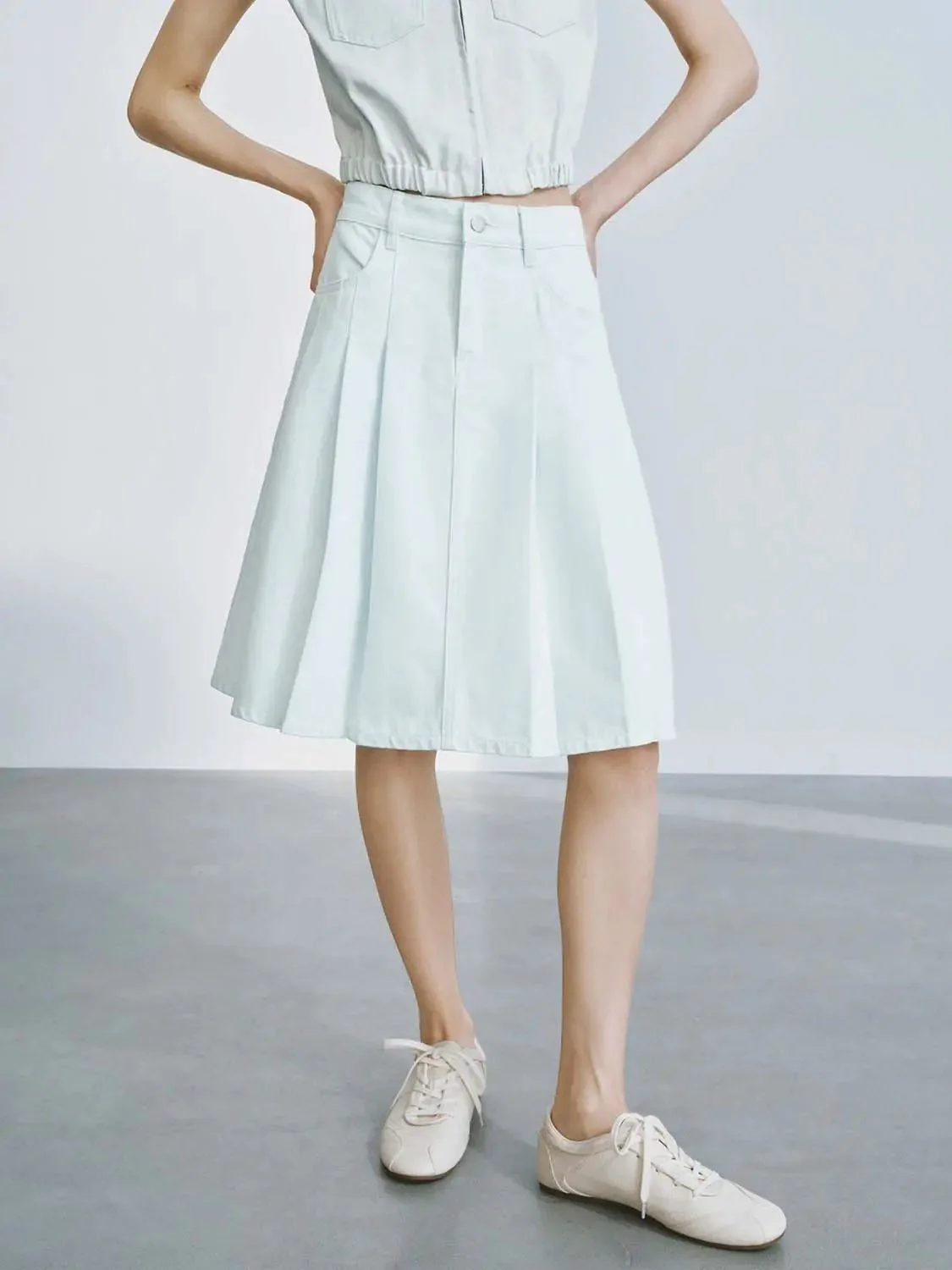 434-light-blue-cotton-blend-pleated-midi-skirt-9.webp Light Blue Cotton Blend Pleated Midi Skirt