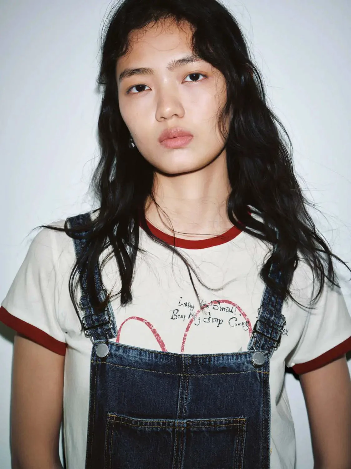 Cotton Denim Pinafore Pleated Mini Dresses