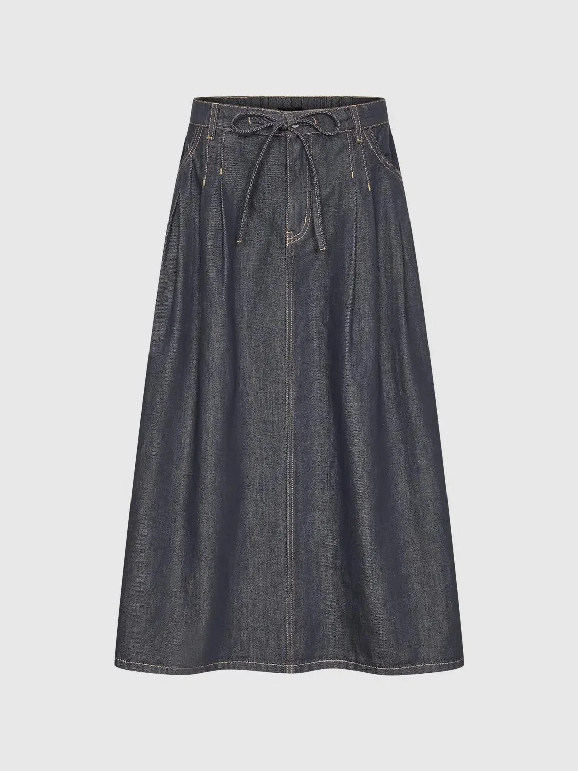 441-cotton-lyocell-denim-drawstring-stitch-detail-midi-skirt-4.webp Cotton Lyocell Denim Drawstring Stitch Detail Midi Skirt