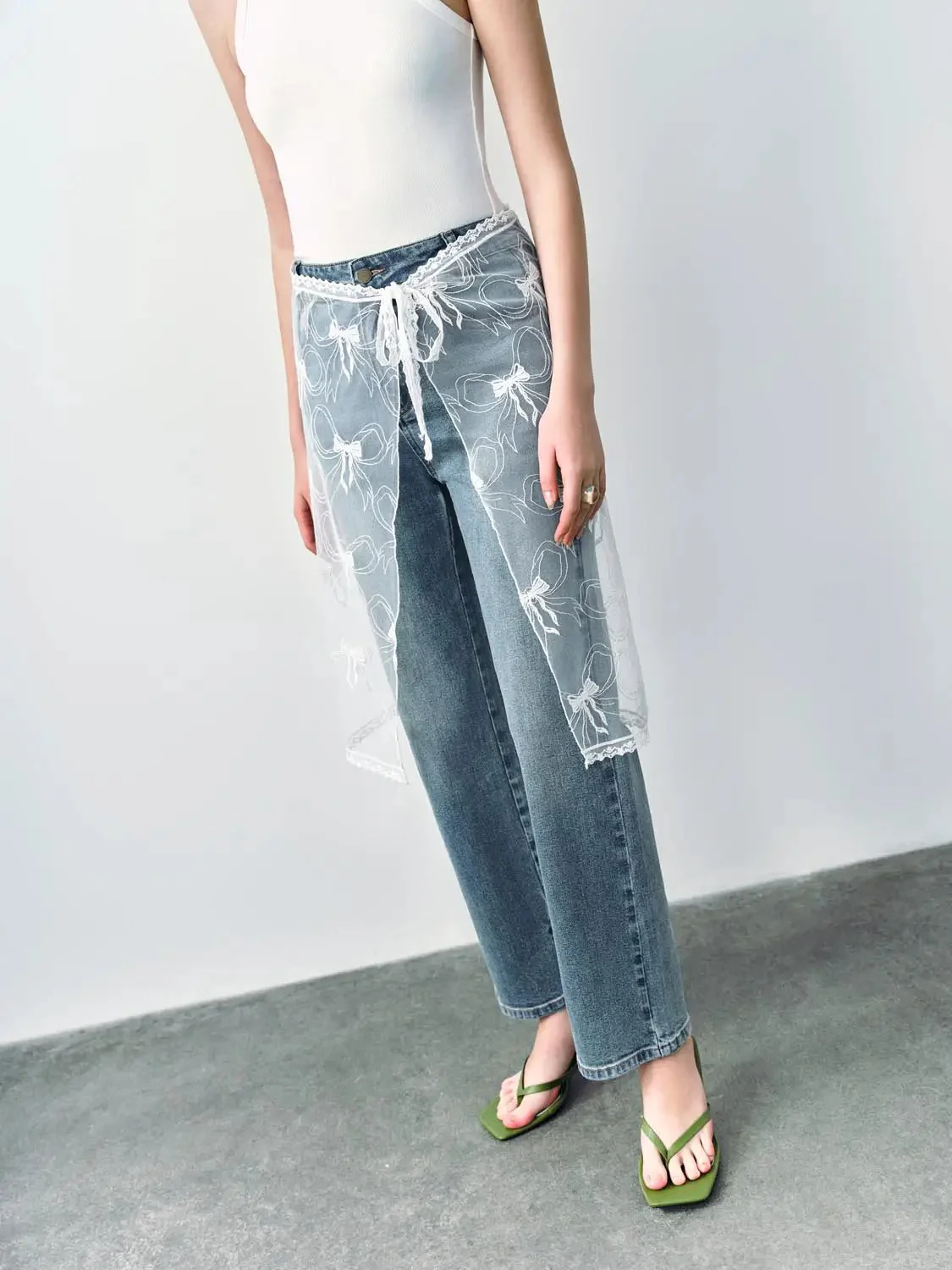 4452-lace-shawl-detail-straight-leg-cotton-blend-jeans-3.webp Lace Shawl Detail Straight Leg Cotton Blend Jeans