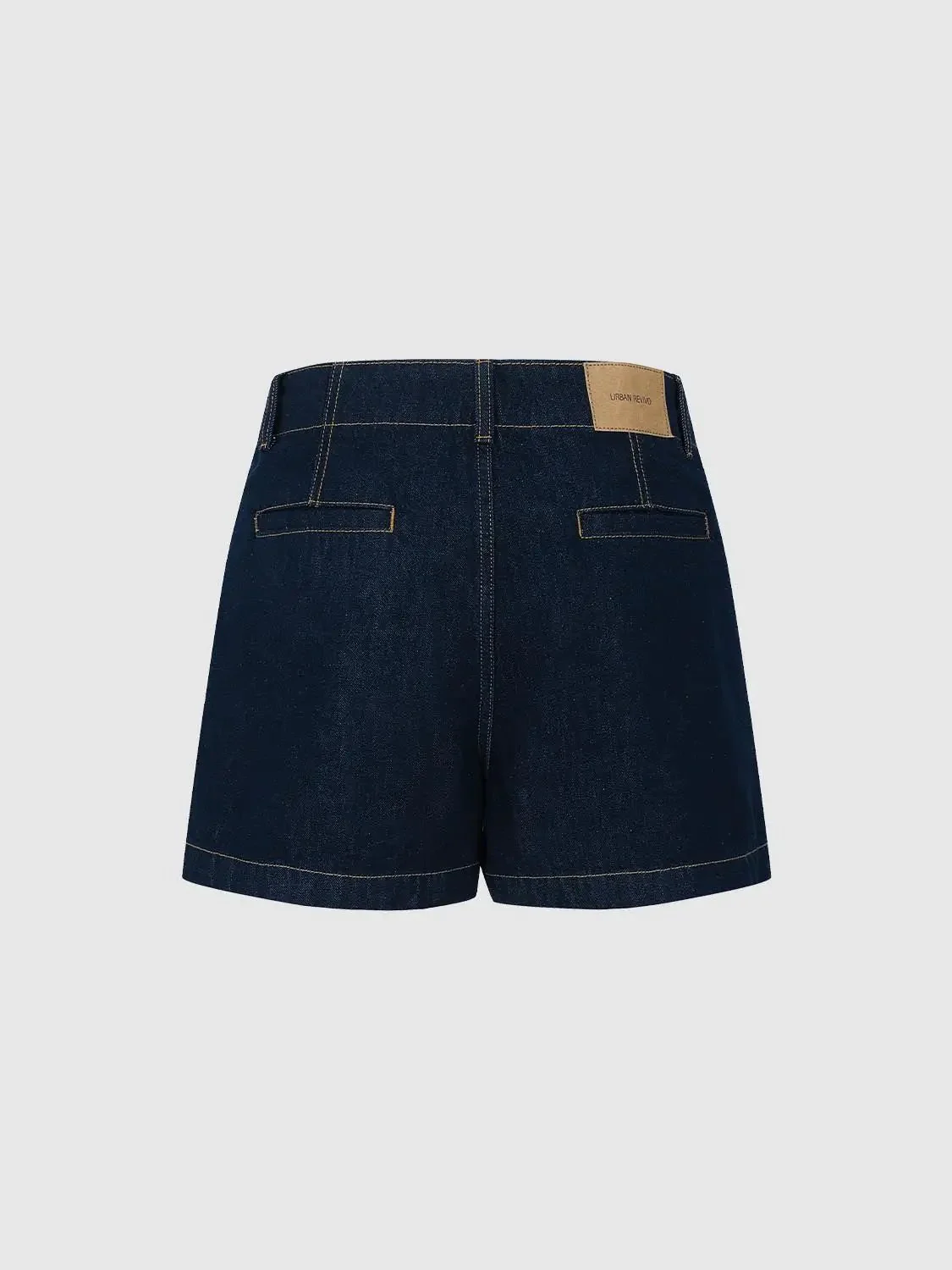 Flap Pocket Denim Shorts