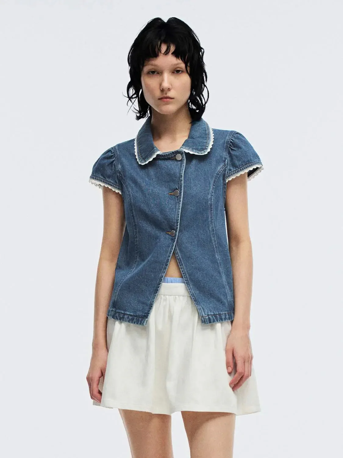 4690-cotton-cap-sleeve-ruffle-trim-shirt-1.webp Cotton Cap Sleeve Ruffle Trim Shirt