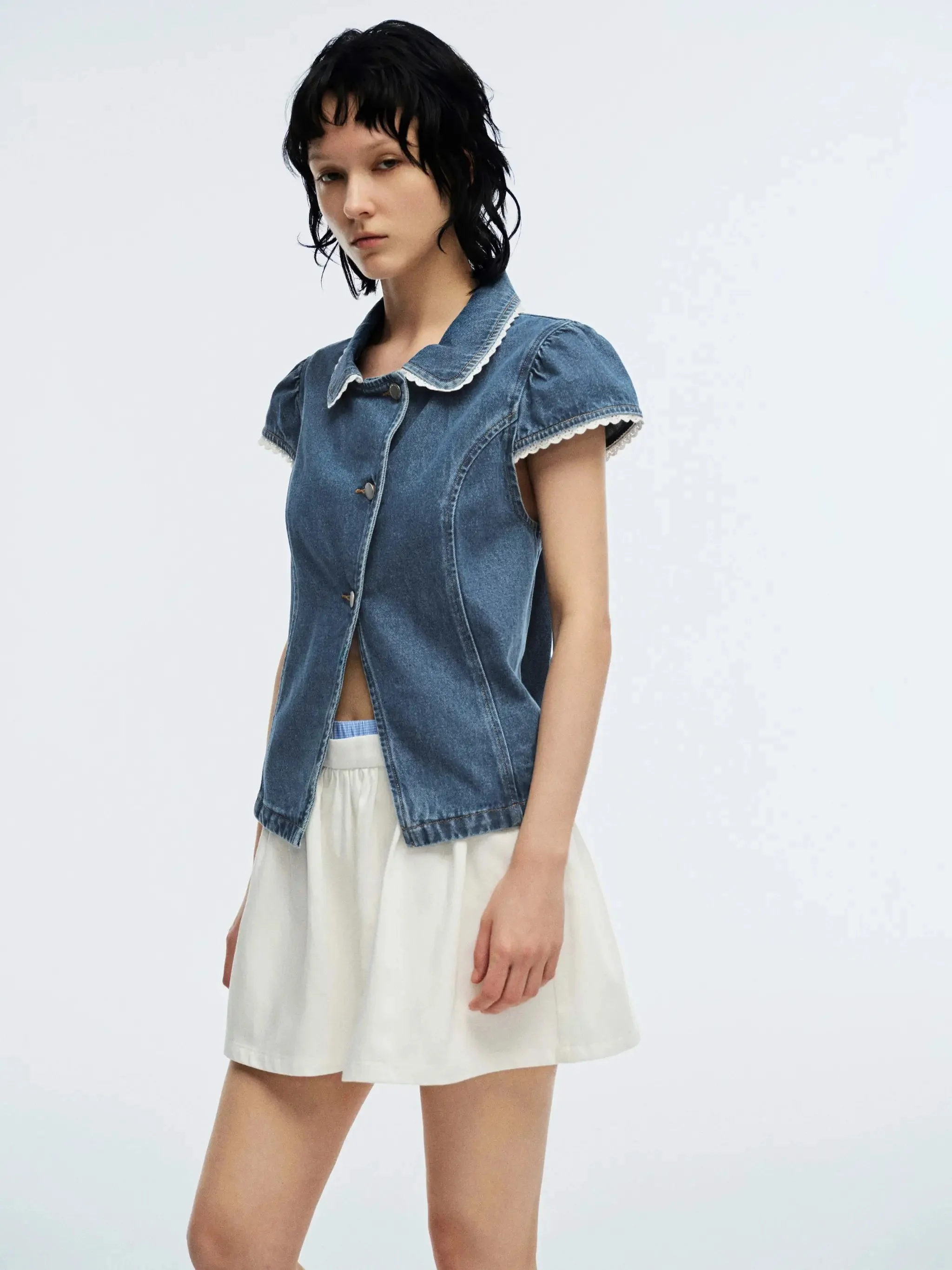 4690-cotton-cap-sleeve-ruffle-trim-shirt-2.webp Cotton Cap Sleeve Ruffle Trim Shirt