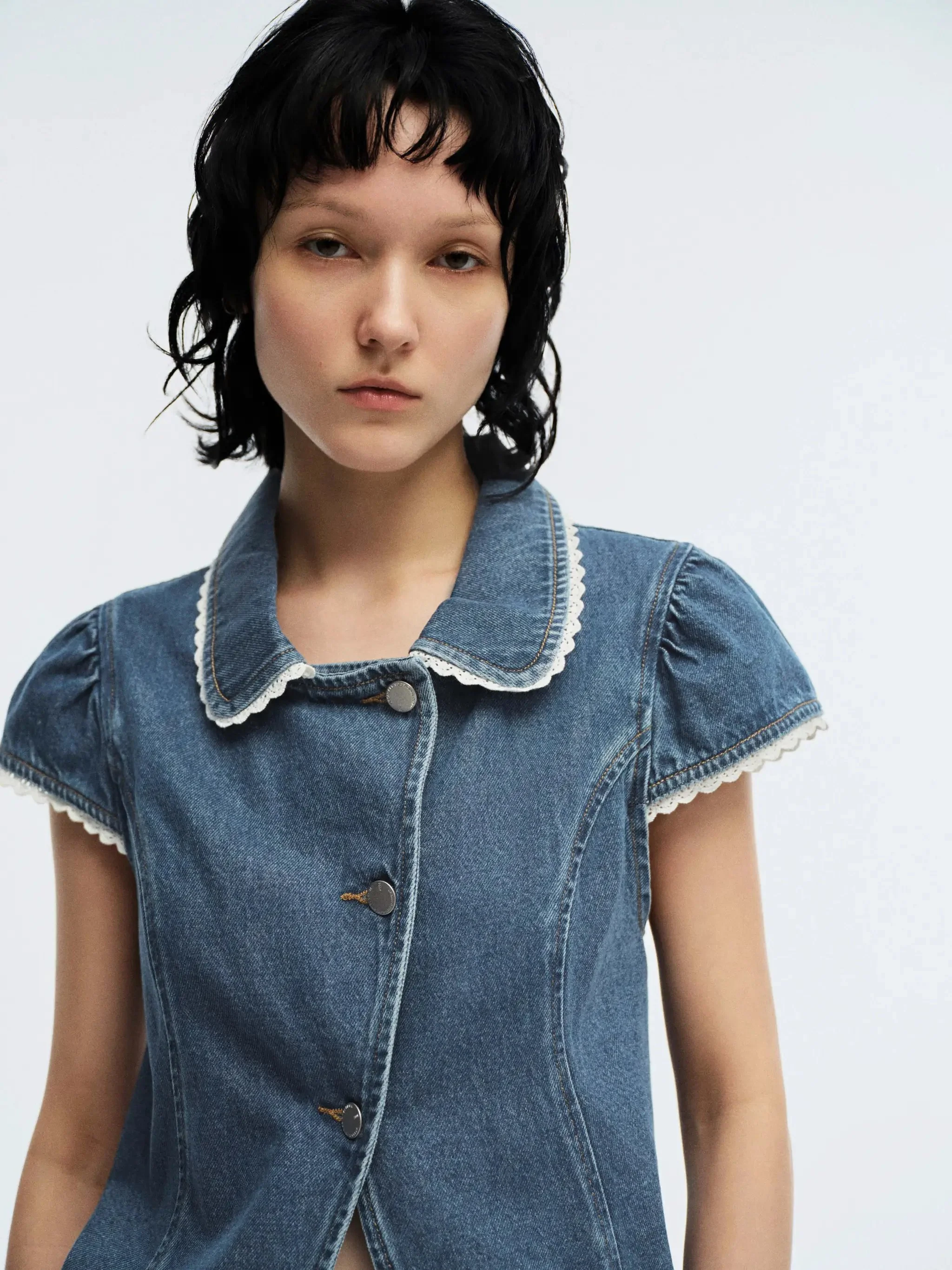 4690-cotton-cap-sleeve-ruffle-trim-shirt-3.webp Cotton Cap Sleeve Ruffle Trim Shirt