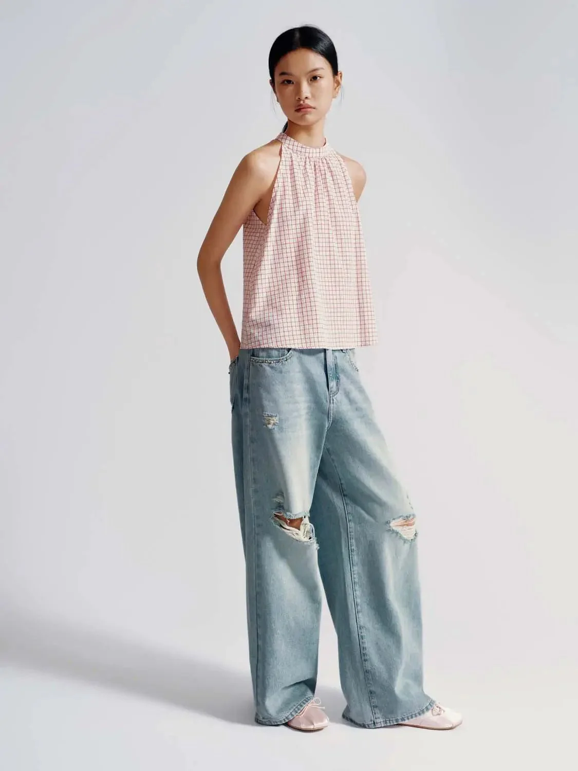 4696-cotton-wide-leg-distressed-raw-detail-jeans-6.webp Cotton Wide Leg Distressed Raw Detail Jeans