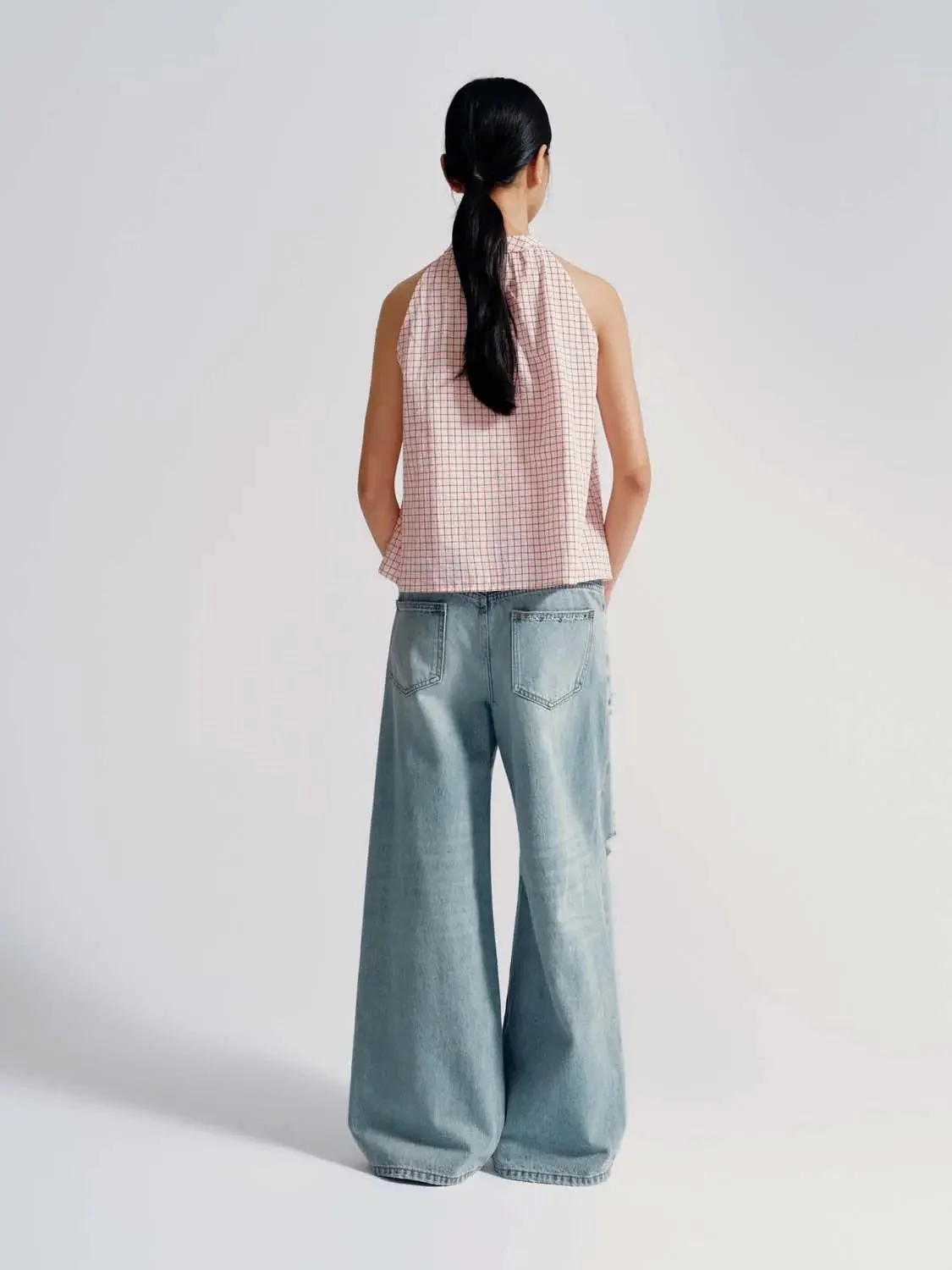 4696-cotton-wide-leg-distressed-raw-detail-jeans-7.webp Cotton Wide Leg Distressed Raw Detail Jeans