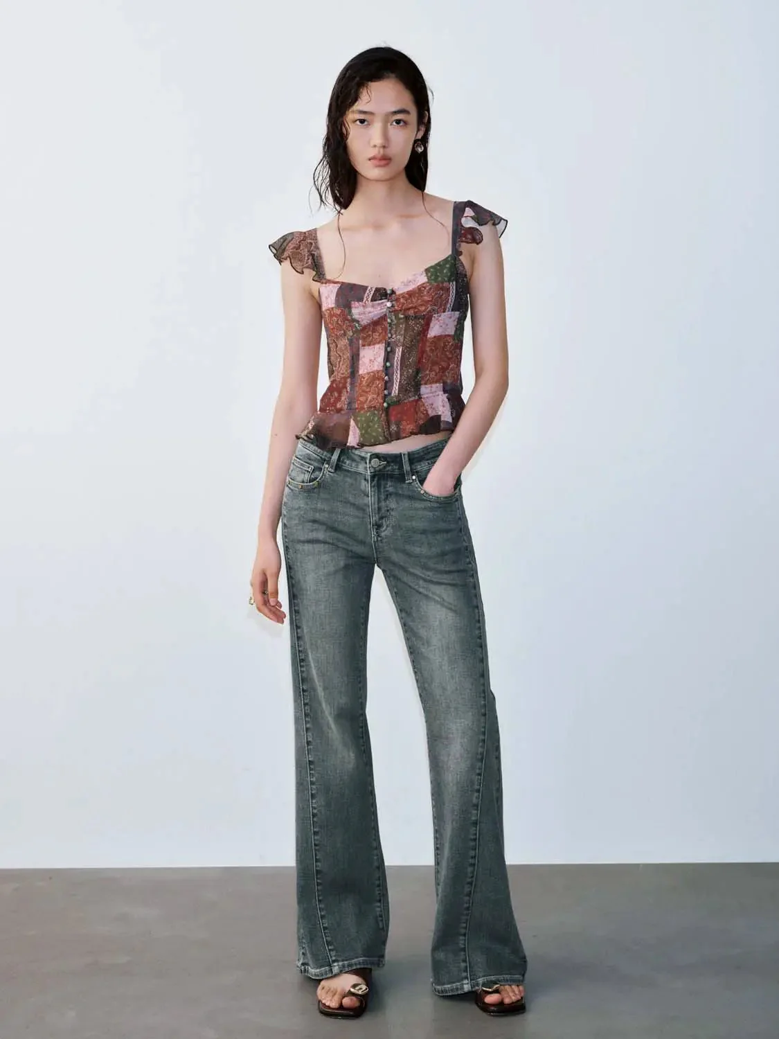 4731-cotton-stretch-denim-flare-classic-fit-jeans-4.webp Cotton Stretch Denim Flare Classic Fit Jeans
