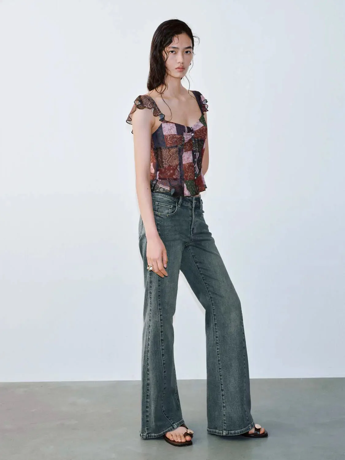 4731-cotton-stretch-denim-flare-classic-fit-jeans-5.webp Cotton Stretch Denim Flare Classic Fit Jeans