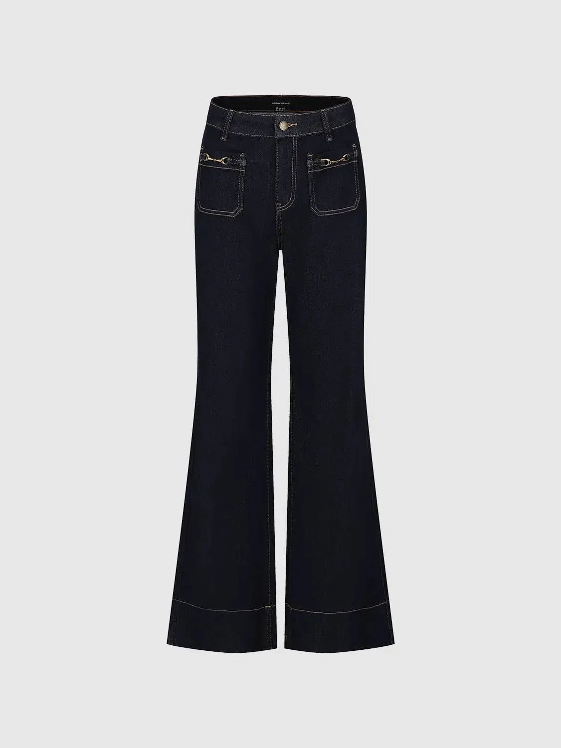 4759-cotton-blend-patch-pocket-stitch-detail-flare-jeans-2.webp Cotton Blend Patch Pocket Stitch Detail Flare Jeans