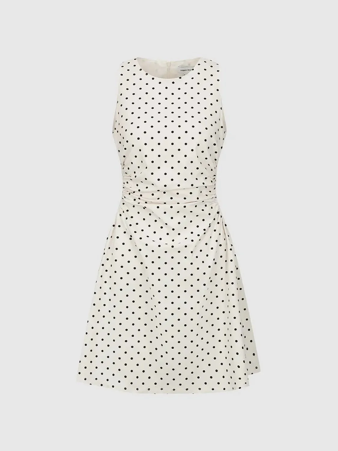 48-polka-dot-crew-neck-sleeveless-nipped-waist-a-line-midi-dresses-7.webp Polka Dot Crew Neck Sleeveless Nipped-Waist A-Line Midi Dresses