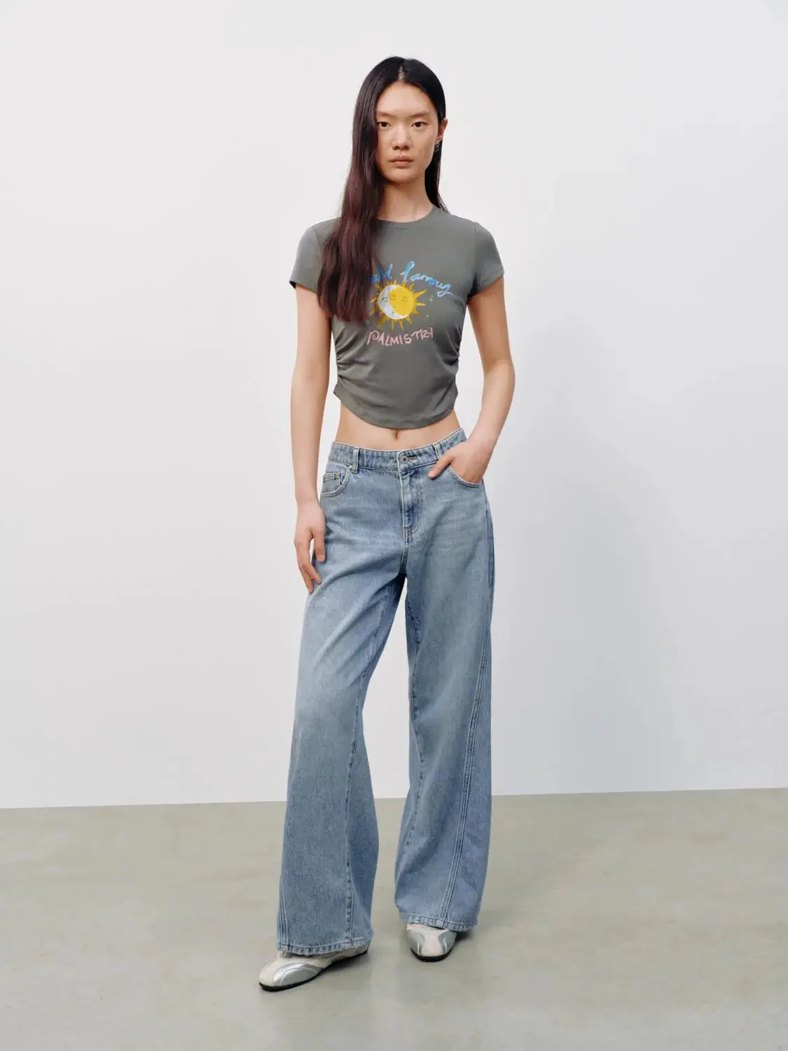 4811-cotton-lyocell-seamed-wide-leg-casual-jeans-7.webp Cotton Lyocell Seamed Wide Leg Casual Jeans