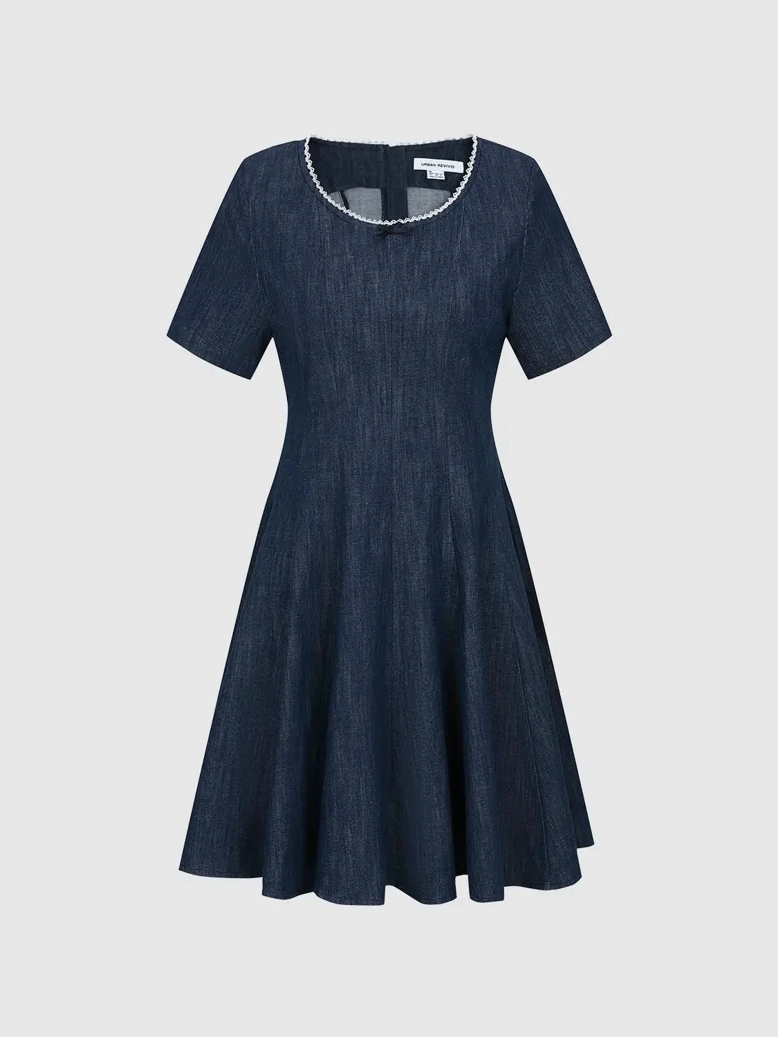 4818-denim-pleated-short-sleeve-midi-dress-7.webp Denim Pleated Short Sleeve Midi Dress