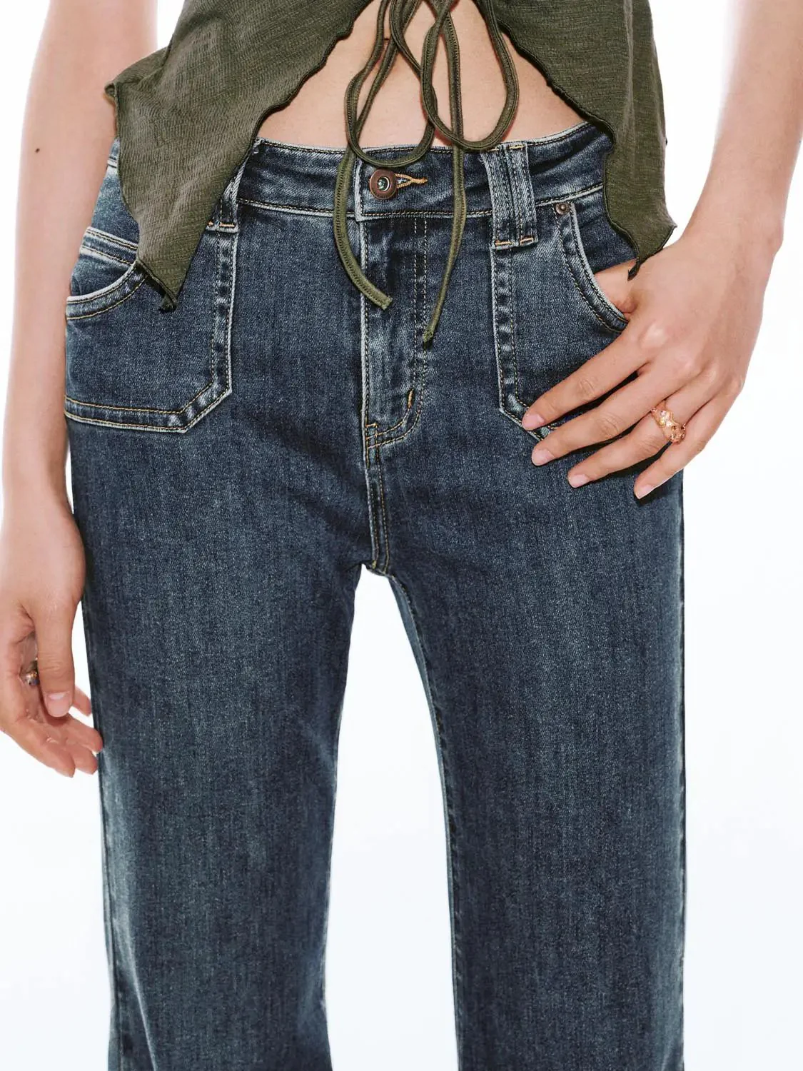 4851-cotton-blend-flare-with-subtle-stretch-jeans-5.webp Cotton Blend Flare With Subtle Stretch Jeans