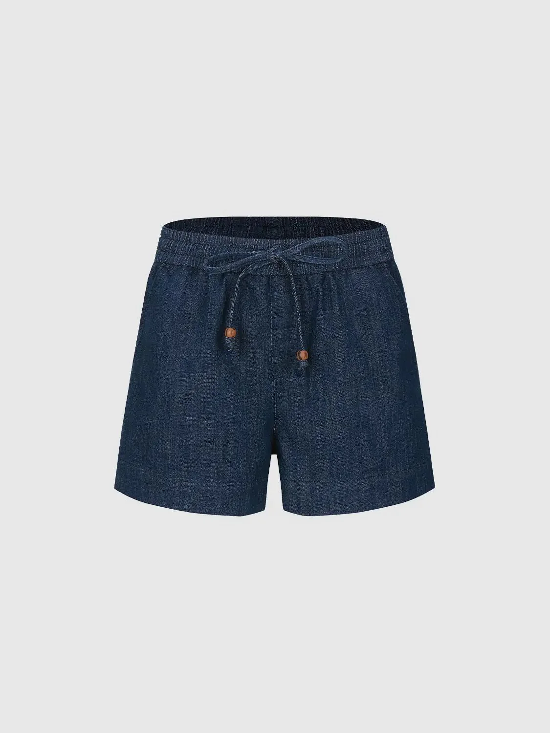 4900-drawstring-pull-on-denim-shorts-with-slight-stretch-7.webp Drawstring Pull On Denim Shorts With Slight Stretch
